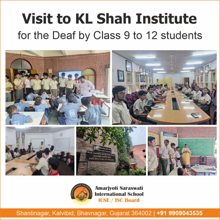 Visit to KL Shah Institute for the Deaf by Class 9 to 12 students